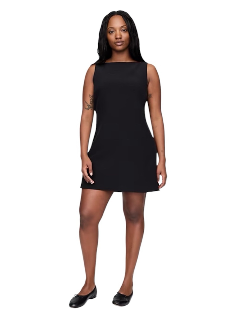 GAP NWOT 2025 BiStretch Square Neck Mini Dress Size XL NEW